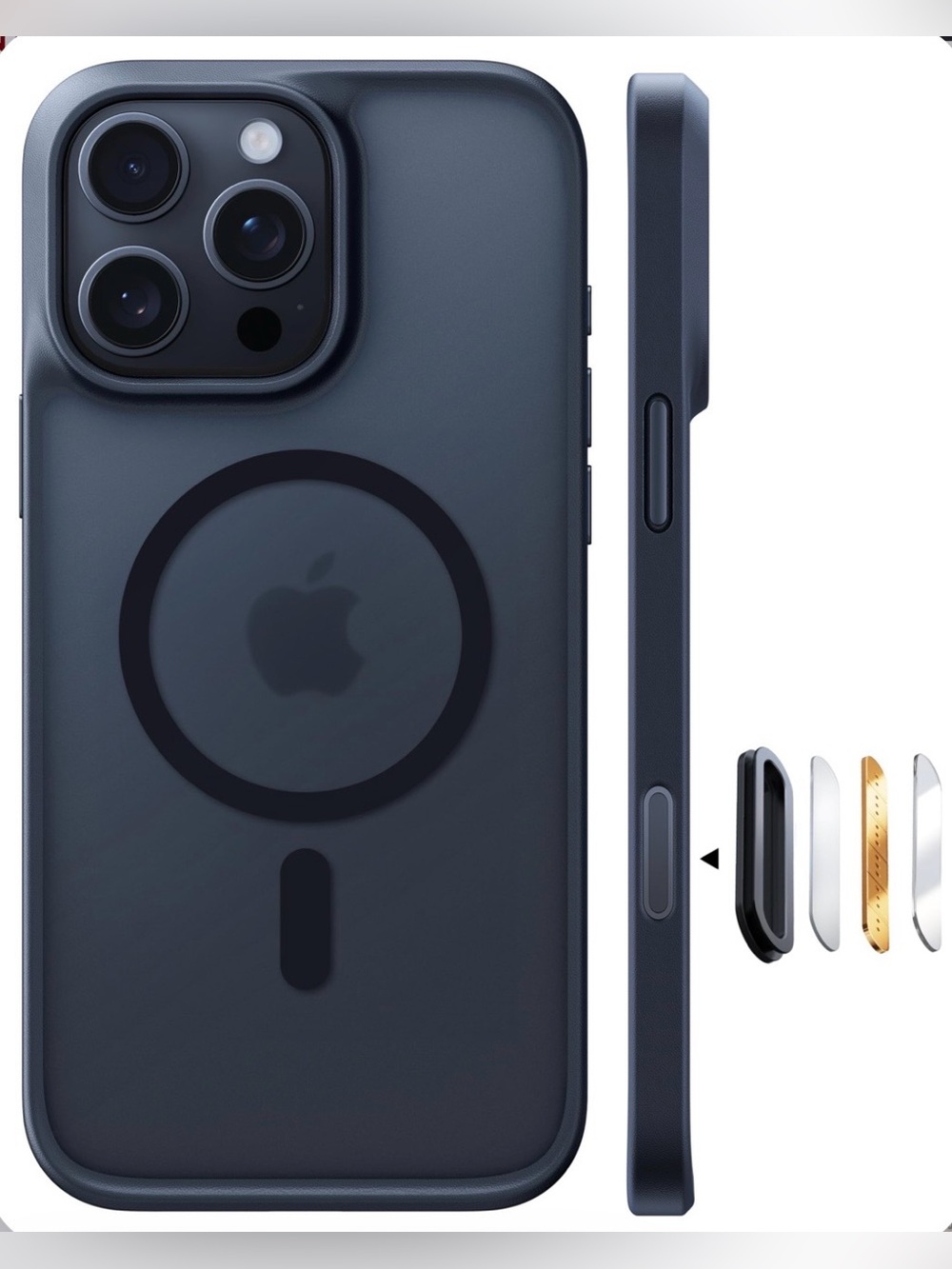 iPhone 16 Pro Slim Protective Magnetic Case with MagSafe  - Translucent BLACK